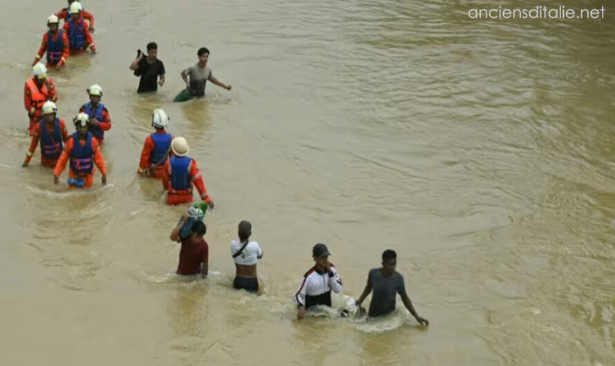 เมียนมาร์อพยพผู้คน หลังฝนตกหนักเป็นประวัติการณ์ทำให้เกิดน้ำท่วม