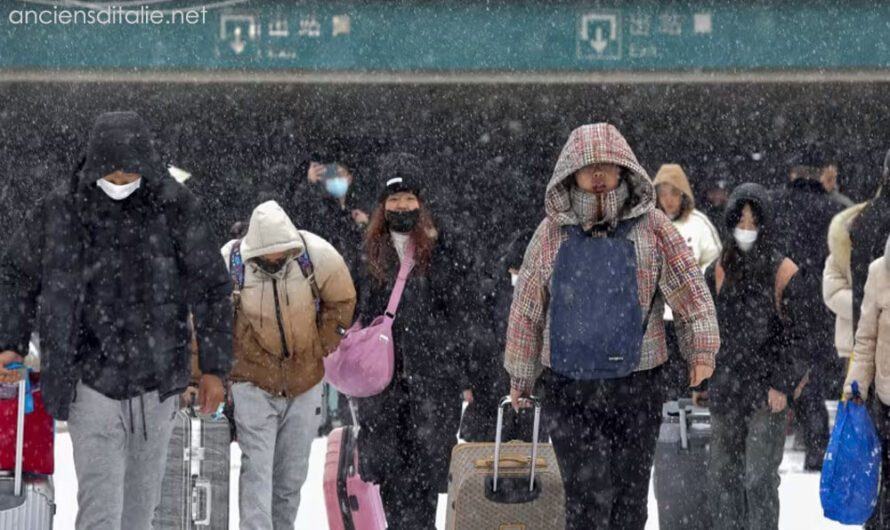 สภาพอากาศน้ำแข็งในจีน กระทบการเดินทางก่อนตรุษจีน