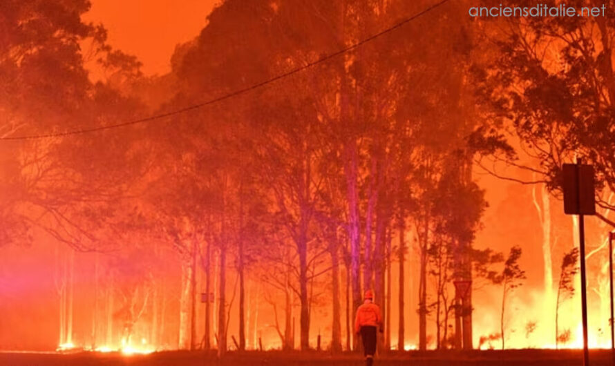 ลมแรงทำให้เกิดไฟดับ พัดลมไฟป่าทางตะวันออกเฉียงใต้ของออสเตรเลีย